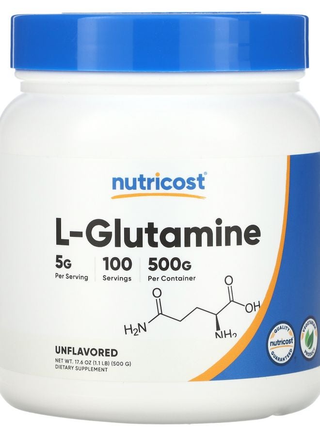 L-جلوتامين بدون نكهة 17.6 أونصة (500 جرام)
