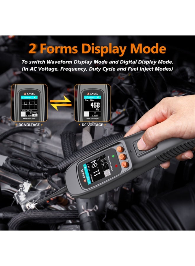 Ancel PB500 Automotive Power Circuit Probe Tester Kit, 12/24V Car Electrical Short/Open Breaker Finder, AC/DC Diode Resistance Frequency Injector Relay Tester, Duty Cycle,Digital Multimeter/Ohmmeters - Image 4