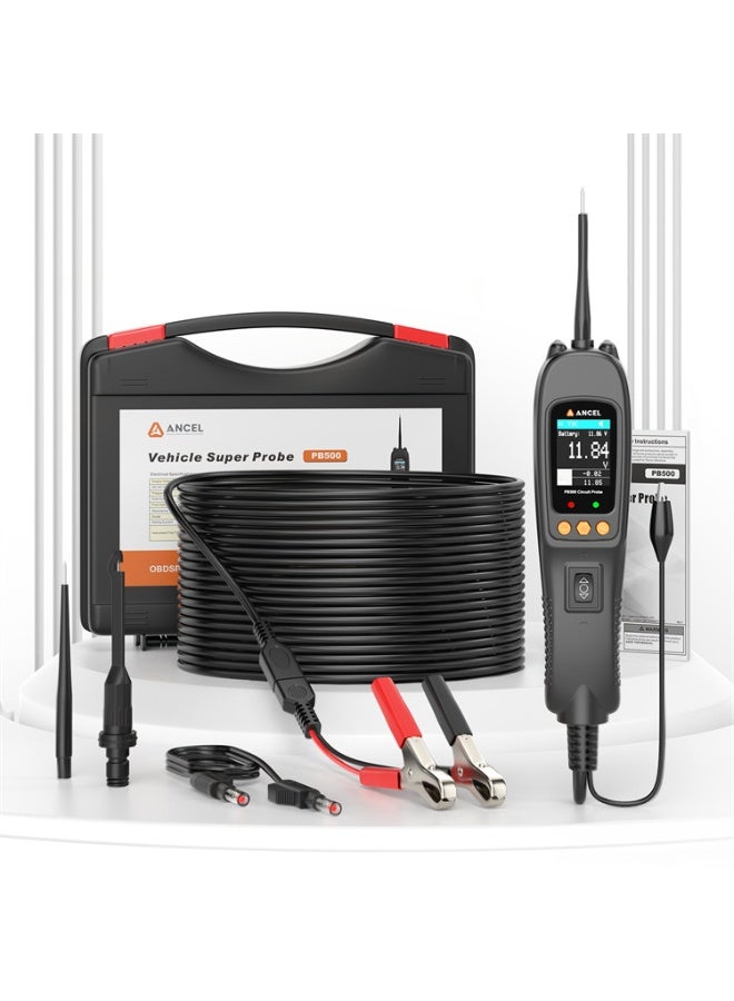 Ancel PB500 Automotive Power Circuit Probe Tester Kit, 12/24V Car Electrical Short/Open Breaker Finder, AC/DC Diode Resistance Frequency Injector Relay Tester, Duty Cycle,Digital Multimeter/Ohmmeters - Image 2