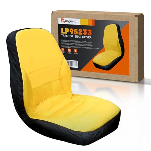 Rogierra LP95233 Upgrade Large Seat Cover Cushioned for John Deere Compact Utility Tractor Seat Back Up to 18 High Compatible with 3E Series 3R Series 4M Series1023E Tractor Oxford 300D Fabric - Image 1