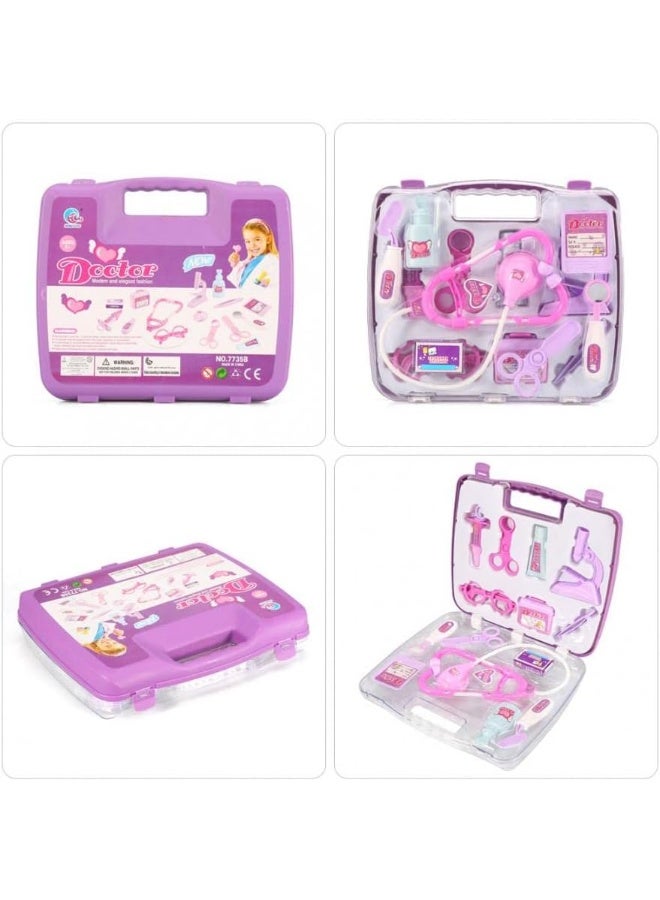 WAHA TOYS Kids Portable Doctor Play Set with Carry Case | Educational Pretend Medical Kit for Boys & Girls | 14-Piece Learning Toy for Creative Role Play & Fine Motor Skills - Image 1