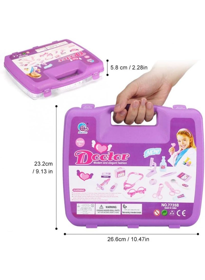 WAHA TOYS Kids Portable Doctor Play Set with Carry Case | Educational Pretend Medical Kit for Boys & Girls | 14-Piece Learning Toy for Creative Role Play & Fine Motor Skills - Image 3