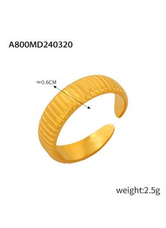 Fashion Commuter Simple Geometric Jewelry Hollow Multi-layer Texture Stitching Design Sense Finger Ring Titanium Steel Opening Ring