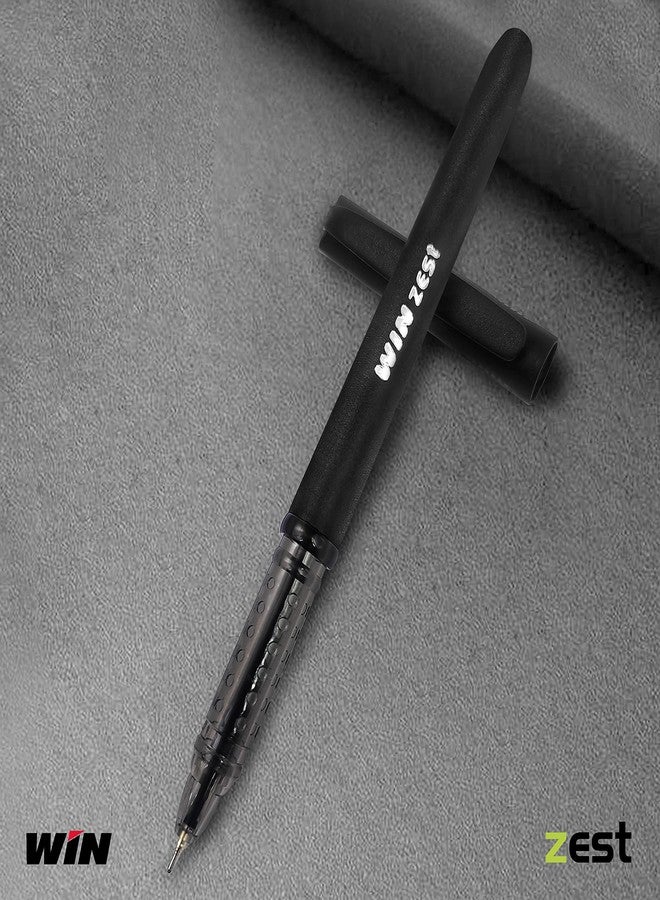 دبليو آي أن أقلام حبر جاف WINT Zest | 100 قلم حبر أسود | أقلام حبر جاف أنيقة وعالية الجودة | كتابة سلسة | رأس 0.7 مم | مجموعة ألوان مختلفة للهيكل | عبوة أدوات مكتبية متنوعة - Image 3