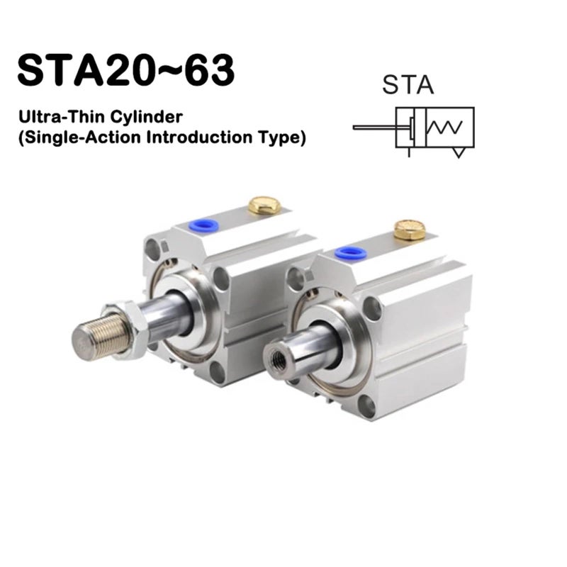 STA25 Single Acting Spring Return Air Cylinder Bore 25mm Stroke 50mm - Image 3