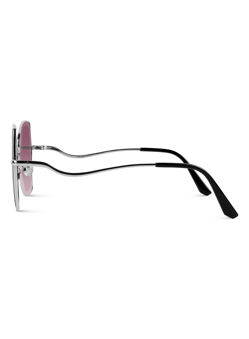 Woggles Latest & Stylish UV Protected Purple Oversized Sunglasses for Women