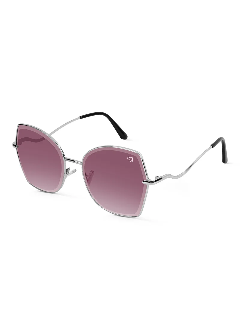 Woggles Latest & Stylish UV Protected Purple Oversized Sunglasses for Women