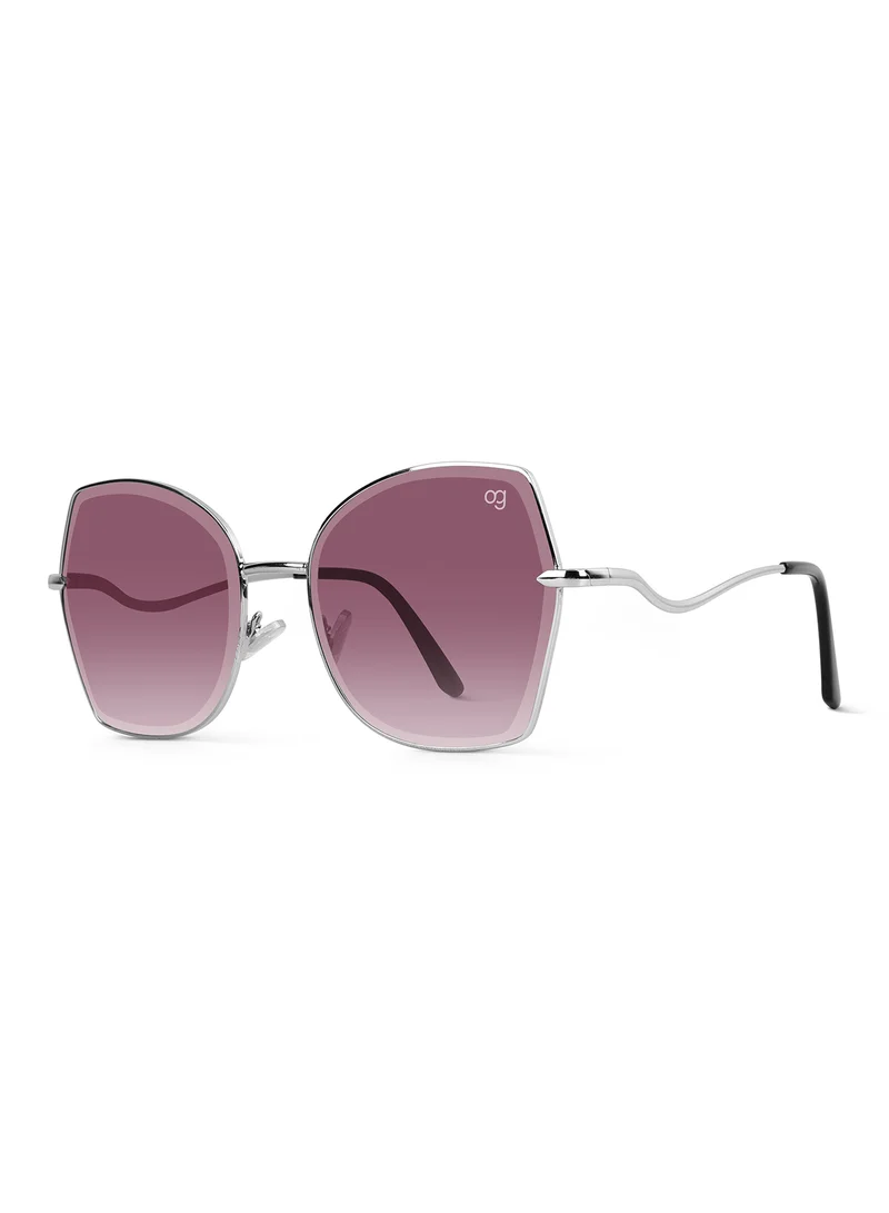 Woggles Latest & Stylish UV Protected Purple Oversized Sunglasses for Women