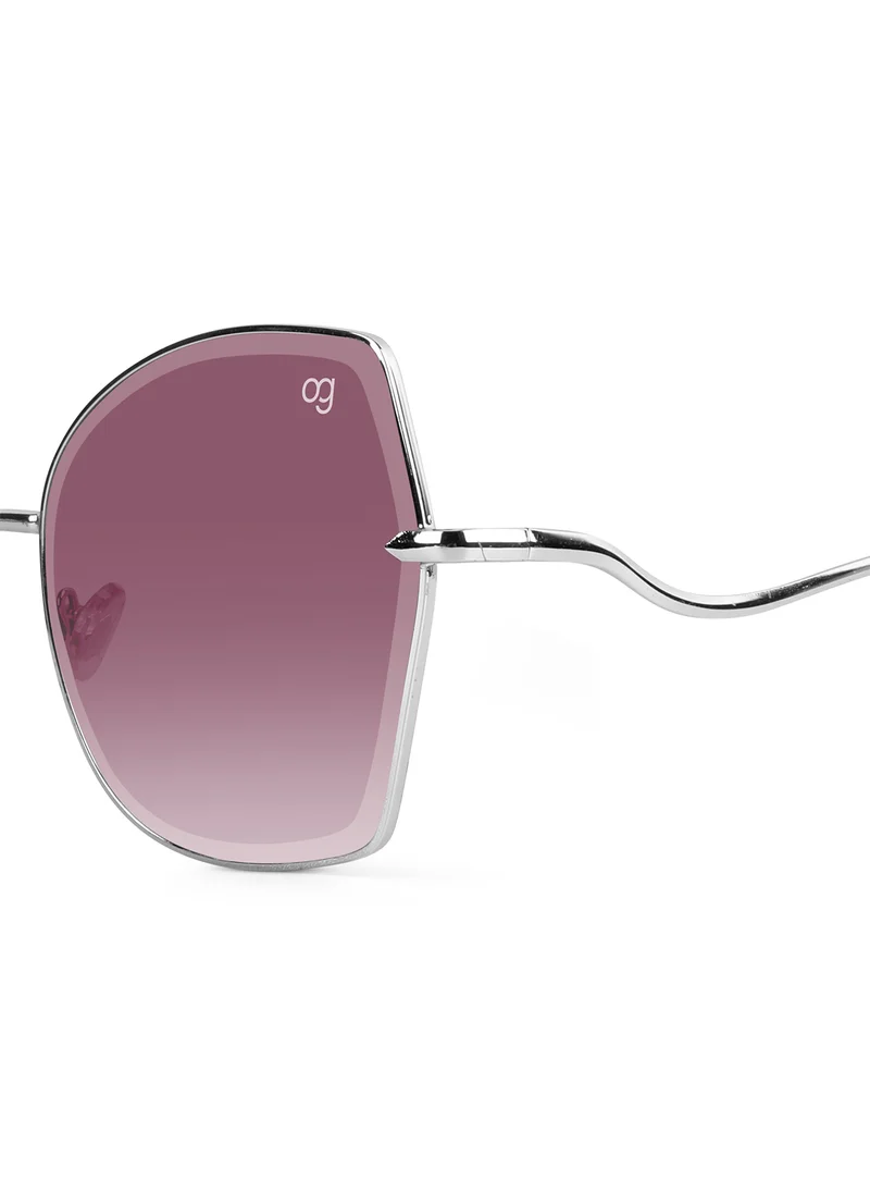 Woggles Latest & Stylish UV Protected Purple Oversized Sunglasses for Women