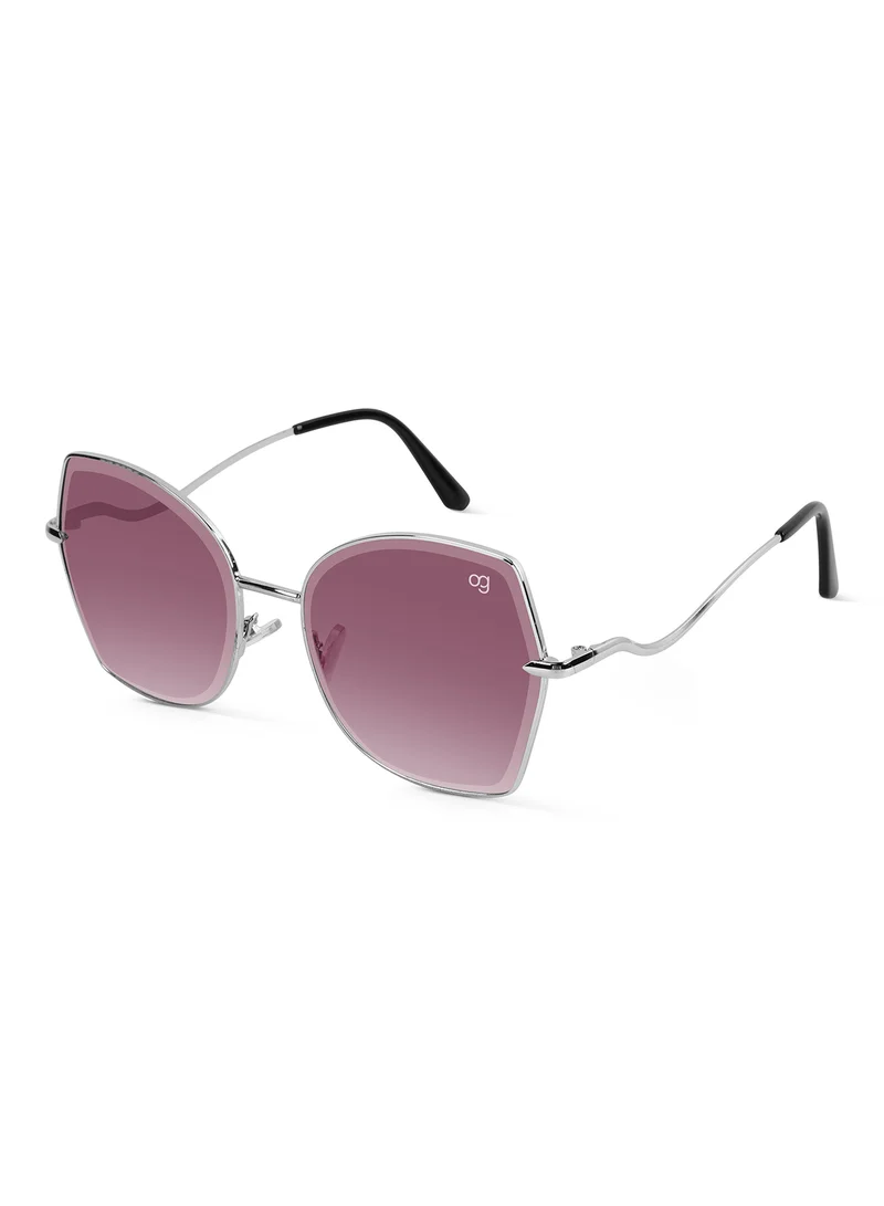 Woggles Latest & Stylish UV Protected Purple Oversized Sunglasses for Women