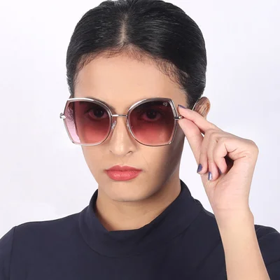 Woggles Latest & Stylish UV Protected Purple Oversized Sunglasses for Women