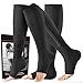 cerpite Zipper Compression Socks 2 Pairs Open Toe Compression Stockings for Men Women 1520mmHgSuit for Running Sport - Image 1