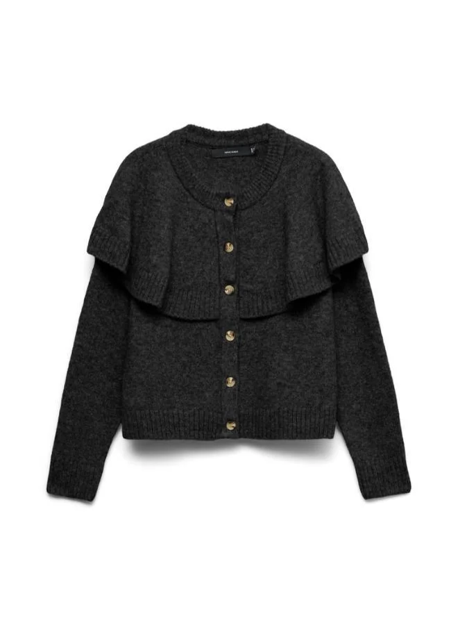 Vero Moda Long-Sleeve Crew Neck Cape Cardigan