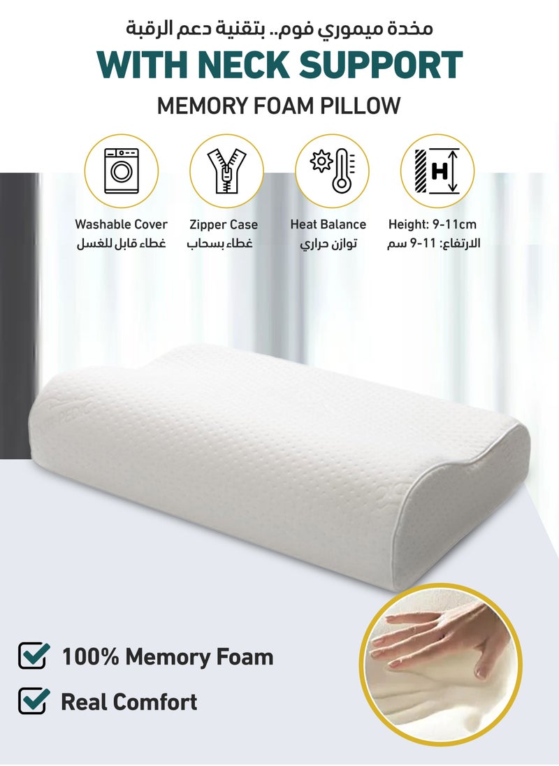 Art Comfort The best high-quality flexible memory foam orthopedic pillow, comfortable and excellently supportive for the head and neck curve  - Image 1