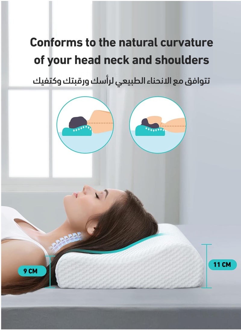 Art Comfort The best high-quality flexible memory foam orthopedic pillow, comfortable and excellently supportive for the head and neck curve  - Image 2