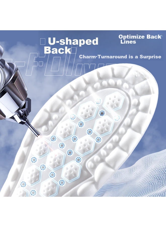 Renben 2 Pairs Of Sports Insoles For Men, Soft And Elastic, Long-lasting, Shock-absorbing, Sweat-absorbing, Breathable, Odor-resistant, Anti-stink Feeling 6640 41-42 - Image 3