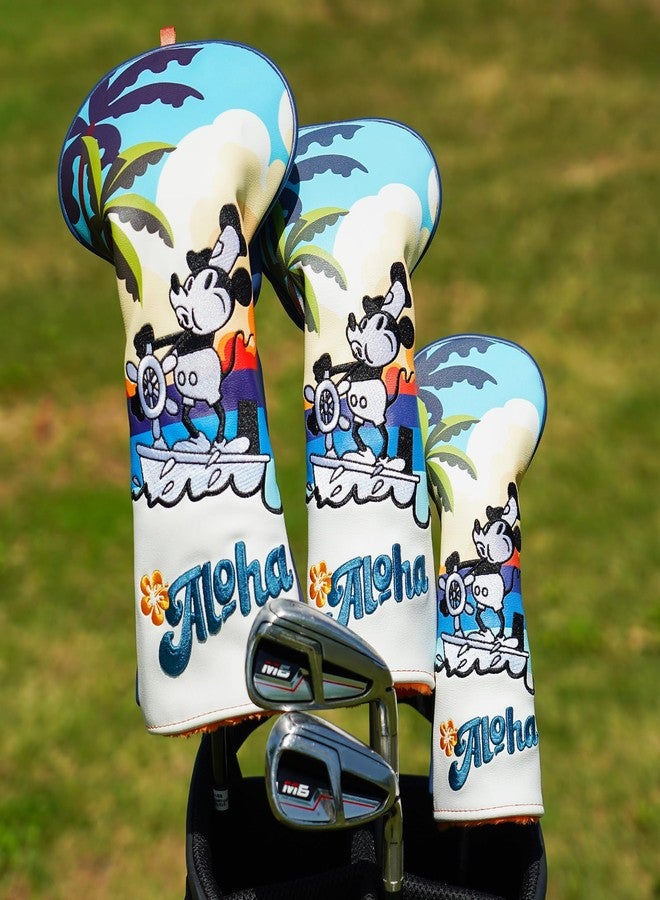 LZFAN Golf Club Head Cover Golf Head Cover Driver Headcover Fairway Wood Headcover Hybrid Club Head Cover AIOHA Blue - Image 4