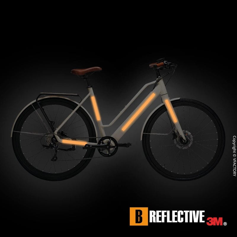 B REFLECTIVE Set of 8 Retro Reflective Stickers for Scooters, Bikes, Motorcycles,... - Multi Support Strips - High Visibility - 3M Technology™ - Maximum grip - Image 3