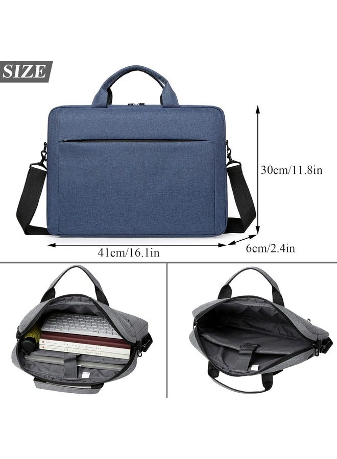 SKY-TOUCH Laptop Bag 15.6 inch briefcase with Strap | Blue - Image 2