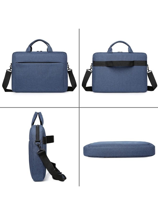 SKY-TOUCH Laptop Bag 15.6 inch briefcase with Strap | Blue - Image 3