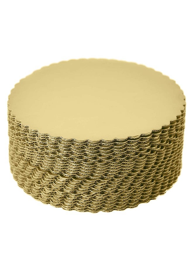 Onemore [25pcs] 8" Gold Cakeboard Round,Small Disposable Cake Circle Base Boards Cake Plate Round Coated Circle Cakeboard Base 8inch 25pack (Gold, 8inch) - Image 3