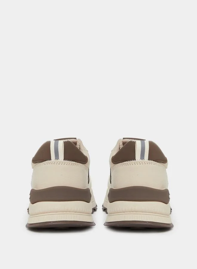 Styli Styli Striped Lace Up Casual Sneakers