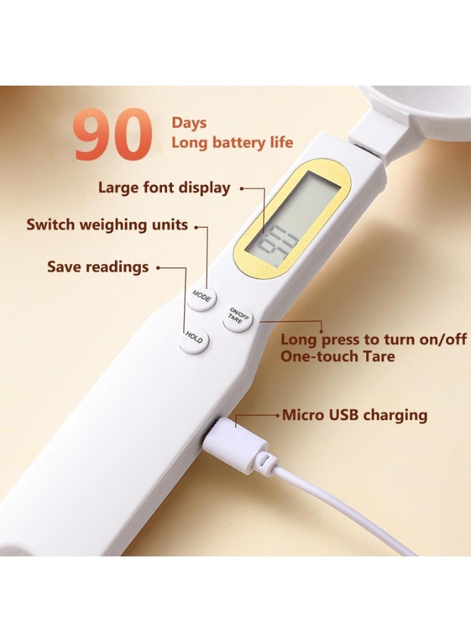 Digital Measuring Spoon - Electronic Scale Spoon Weighing for Food Coffee Powder Tea Ingredients Spice Baking Kitchen Gram Measuring Spoons High Precision 0.1g  - Image 3