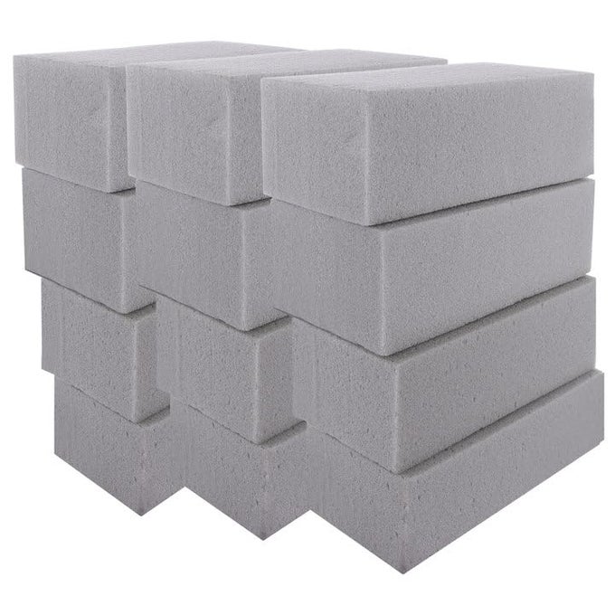 12 PCS FLORAL FOAM BLOCKS DRY BRICK 225X11X7CM SILK FLOWER FOAM FOR ARTIFICIAL FLOWERS GREY FLOWER ARRANGING FOAM FOR WEDDING PARTY OUTDOOR DISPLAY