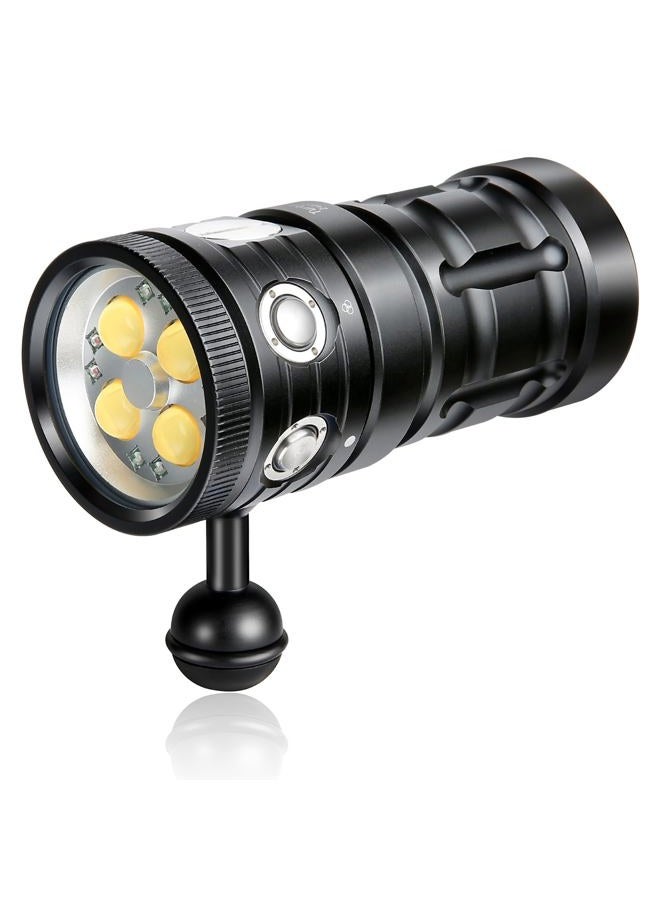 LetonPower Turbo SX Dive Light, 11000 Lumens 100m Underwater Video Light,Diving Flashlight,Scuba Dive Light,Waterproof Flashlight with for Under Water Sports,Underwater Video Shooting and Photography - Image 1