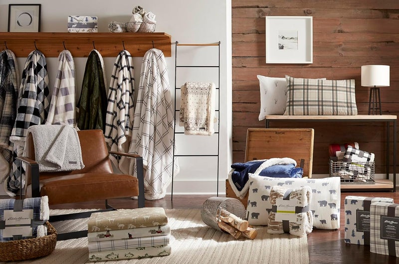 Eddie Bauer - Throw Blanket, Super Soft Reversible Sherpa Flannel Bedding, Ideal Christmas & White Elephant Gifts, Cozy Plaid Throw Blankets for Couch (Cabin Plaid Black, Throw) - Image 4