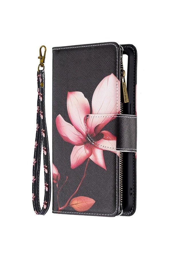 HuHa Case Cover For OPPO Reno6 5G Colored Drawing Pattern Zipper Horizontal Flip Leather Case with Holder & Card Slots & Wallet(Lotus)  - Image 2