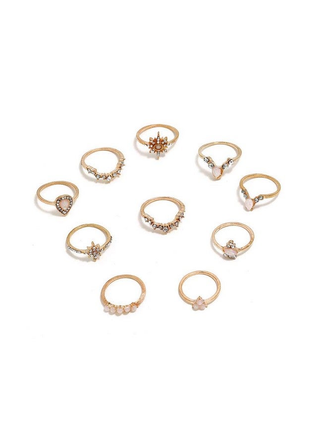 CSIYANJRY99 616 Pcs Knuckle Stacking Rings For Women Teen Girlsboho Vintage Stackable Rings Cute Fashion Crystal Aesthetic Midi Finger Rings Set Multiple Rings Pack Bulk - Image 3