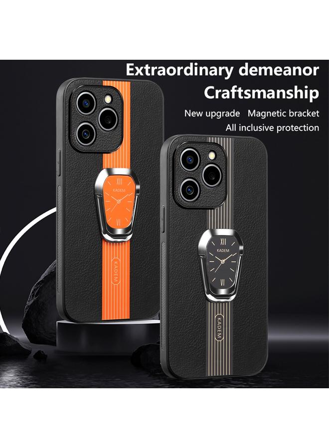 اس-توب جراب خلفي من الجلد الليتشي المغناطيسي لهاتف Realme C61 مع حامل - Image 3