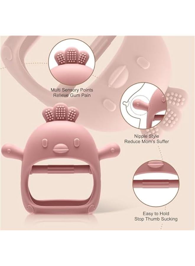 Arabest Baby Sensory Teething Ring + Baby Teething Mitten for 0-6 6-12 Months - Image 5