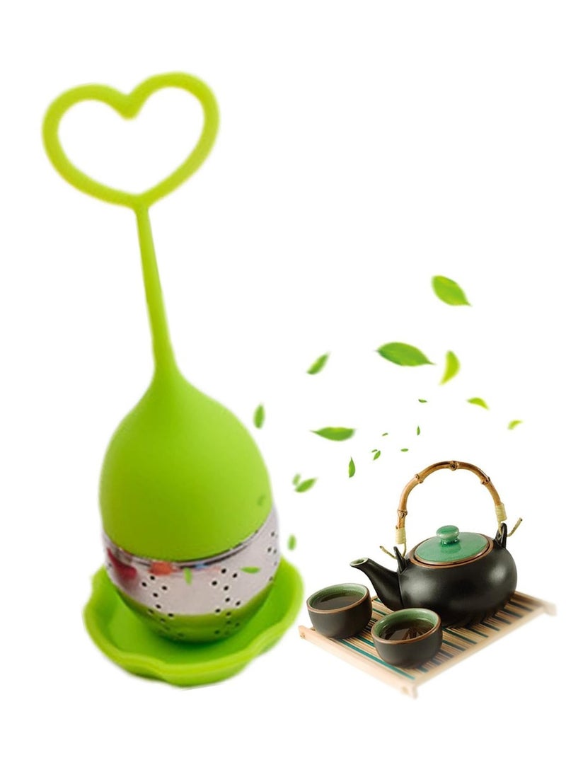 CMGTYYD Silicone Tea Bag Strainer, Cute Heart Shaped Tea Strainer, Reusable Tea Strainer for Loose Leaf Tea, Teapots and Mugs  - Image 1