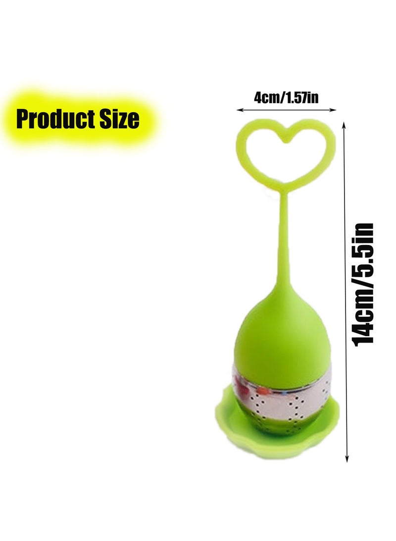 CMGTYYD Silicone Tea Bag Strainer, Cute Heart Shaped Tea Strainer, Reusable Tea Strainer for Loose Leaf Tea, Teapots and Mugs  - Image 2