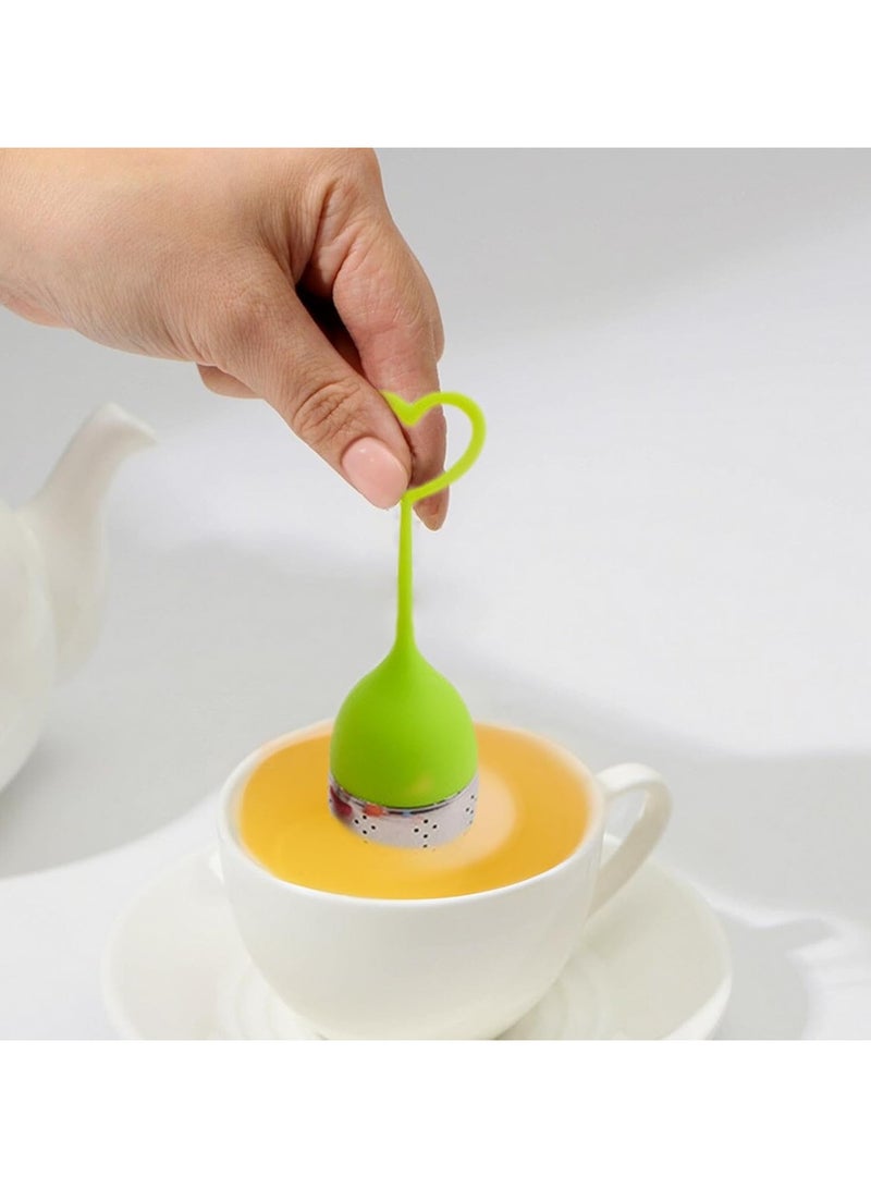 CMGTYYD Silicone Tea Bag Strainer, Cute Heart Shaped Tea Strainer, Reusable Tea Strainer for Loose Leaf Tea, Teapots and Mugs  - Image 3