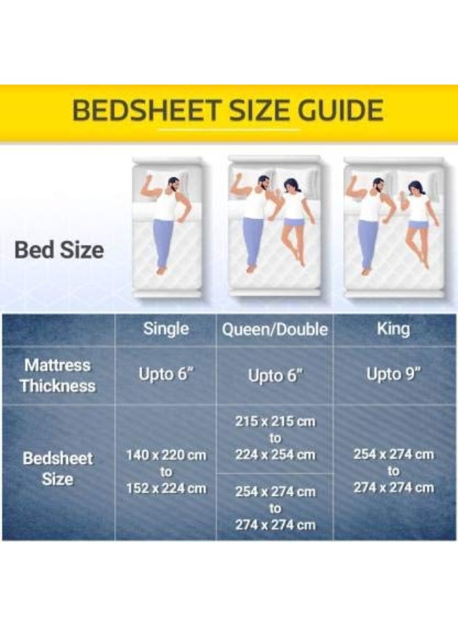 Urban Magic - Urban Magic 104 TC Cotton Double Polka Bedsheet (Pack of 1, Yellow) - Image 1