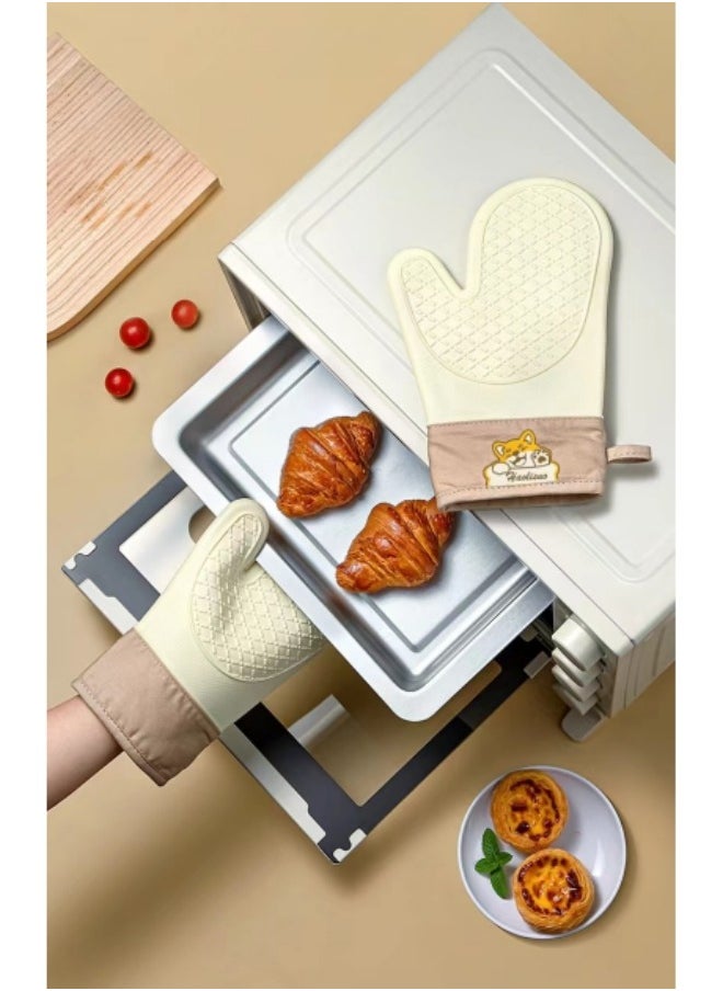 Generic - Thickened Heat Insulation Kitchen Gloves Insulation Gloves With Quilted Cotton Lining - Image 1