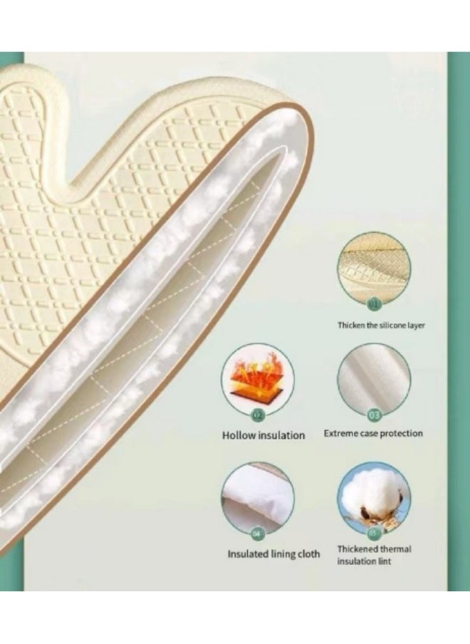 Generic - Thickened Heat Insulation Kitchen Gloves Insulation Gloves With Quilted Cotton Lining - Image 1