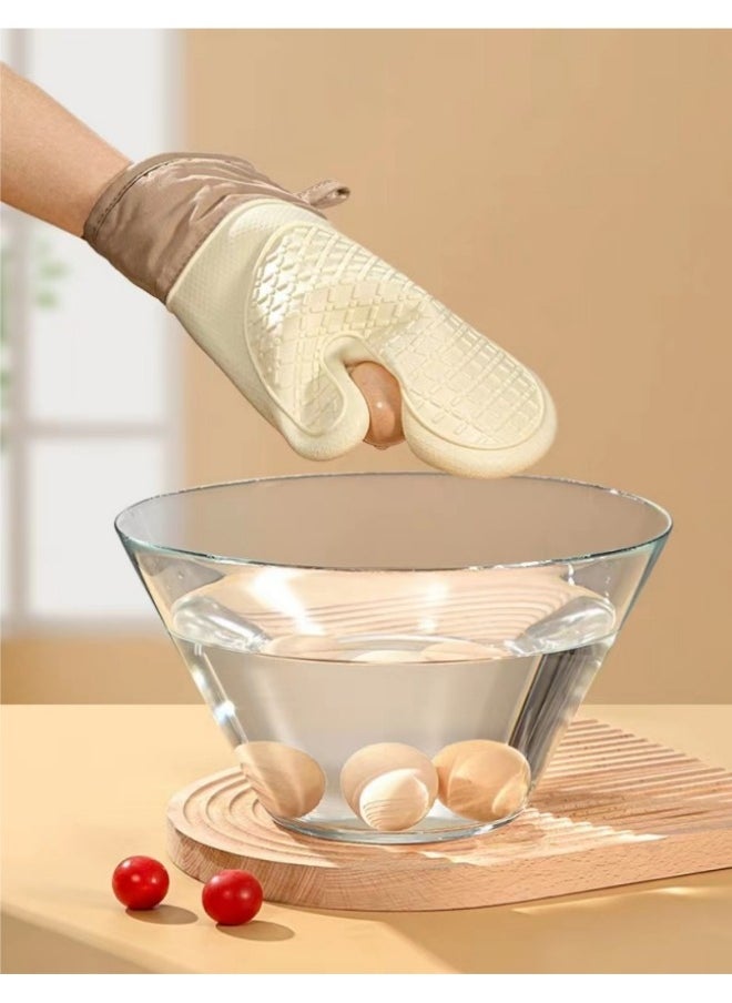 Generic - Thickened Heat Insulation Kitchen Gloves Insulation Gloves With Quilted Cotton Lining - Image 1