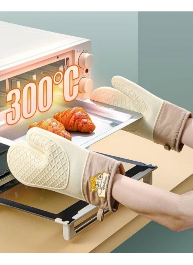 Generic - Thickened Heat Insulation Kitchen Gloves Insulation Gloves With Quilted Cotton Lining - Image 1
