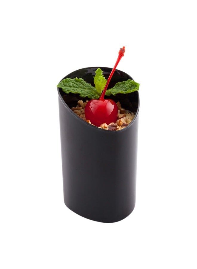 Restaurantware 3 Ounce Shot Glasses, 100 Round Shot Cups - With Black Finish, Disposable, Plastic Shot Glasses, For Serving Samples At Wedding Banquets And Catered Events - Image 2