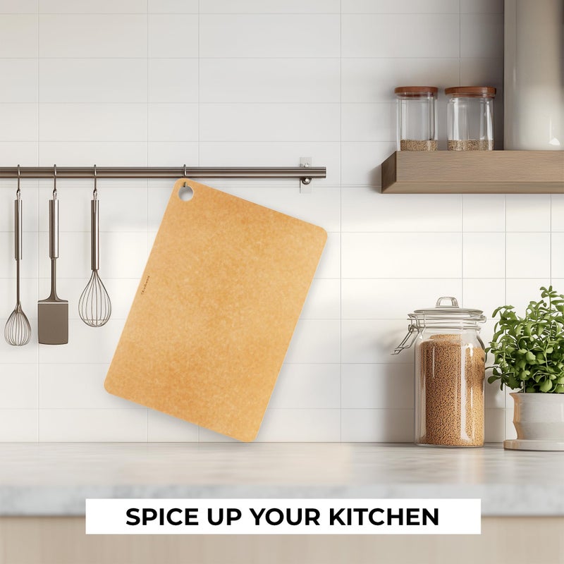 Freshware Wood Cutting Board for Kitchen, Dishwasher Safe, X Large, 18" x 13", Natural Slate - Image 3