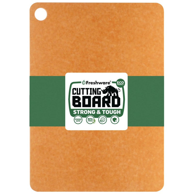 Freshware Wood Cutting Board for Kitchen, Dishwasher Safe, X Large, 18" x 13", Natural Slate - Image 1