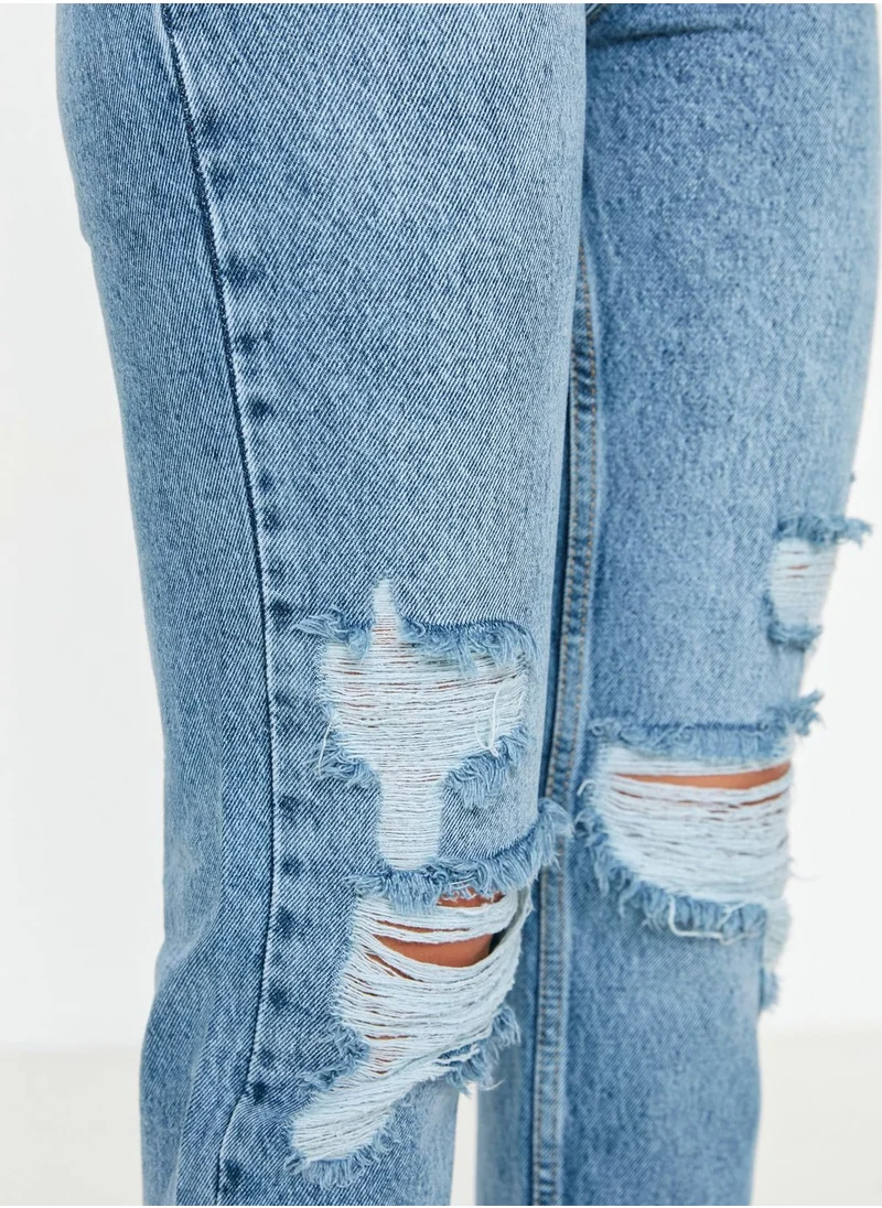 trendyol Ripped Mom Jeans