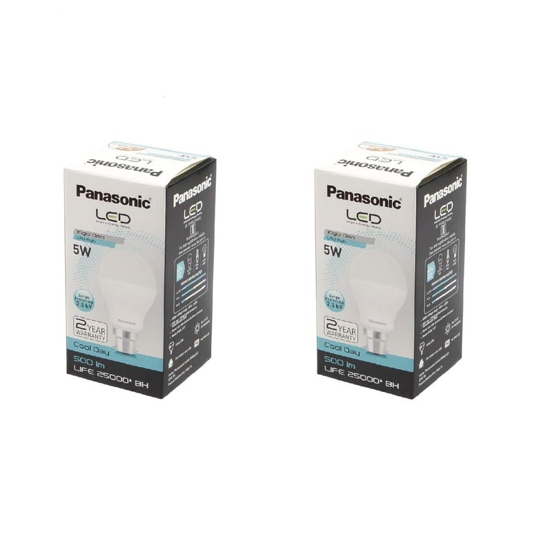 Panasonic 5W B22 LED Cool Day Light Bulb, Pack of 2 - Image 5