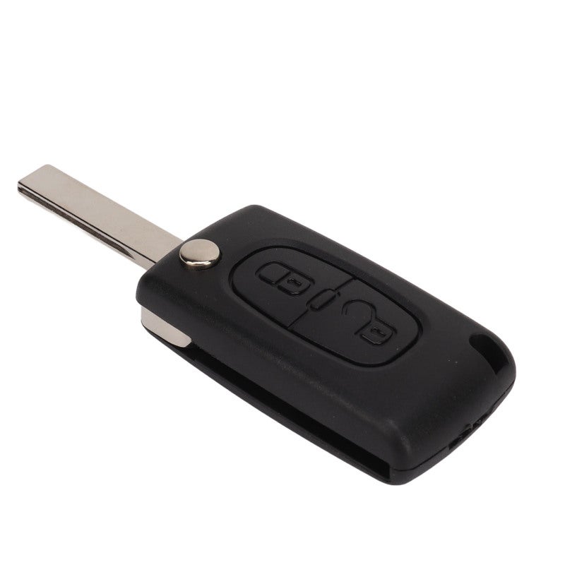 Flip Remote Key Case: 2 Button ABS Metal Shell - Long Durability Enhanced Protection Flip Remote Key Cover for Peugeot 107 207 307 307cc 308 SW 407 607 Citroen Berlingo Dispatch Van C4 Grand Picasso - Image 4