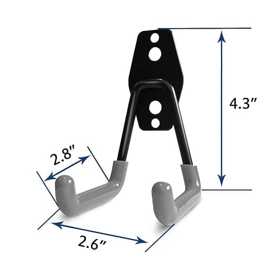 Shipline Heavy Duty Ladder Hooks for Wall Garage Hooks Mount Storage Organizer with AntiSlip Coating Hangers - Image 2