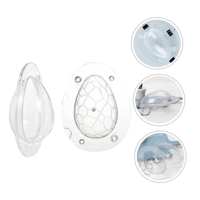 2Pcs Transparent Egg Shaped Chocolate Candy Molds High Temperature Resistant Plastic Baking Accessory - Image 4